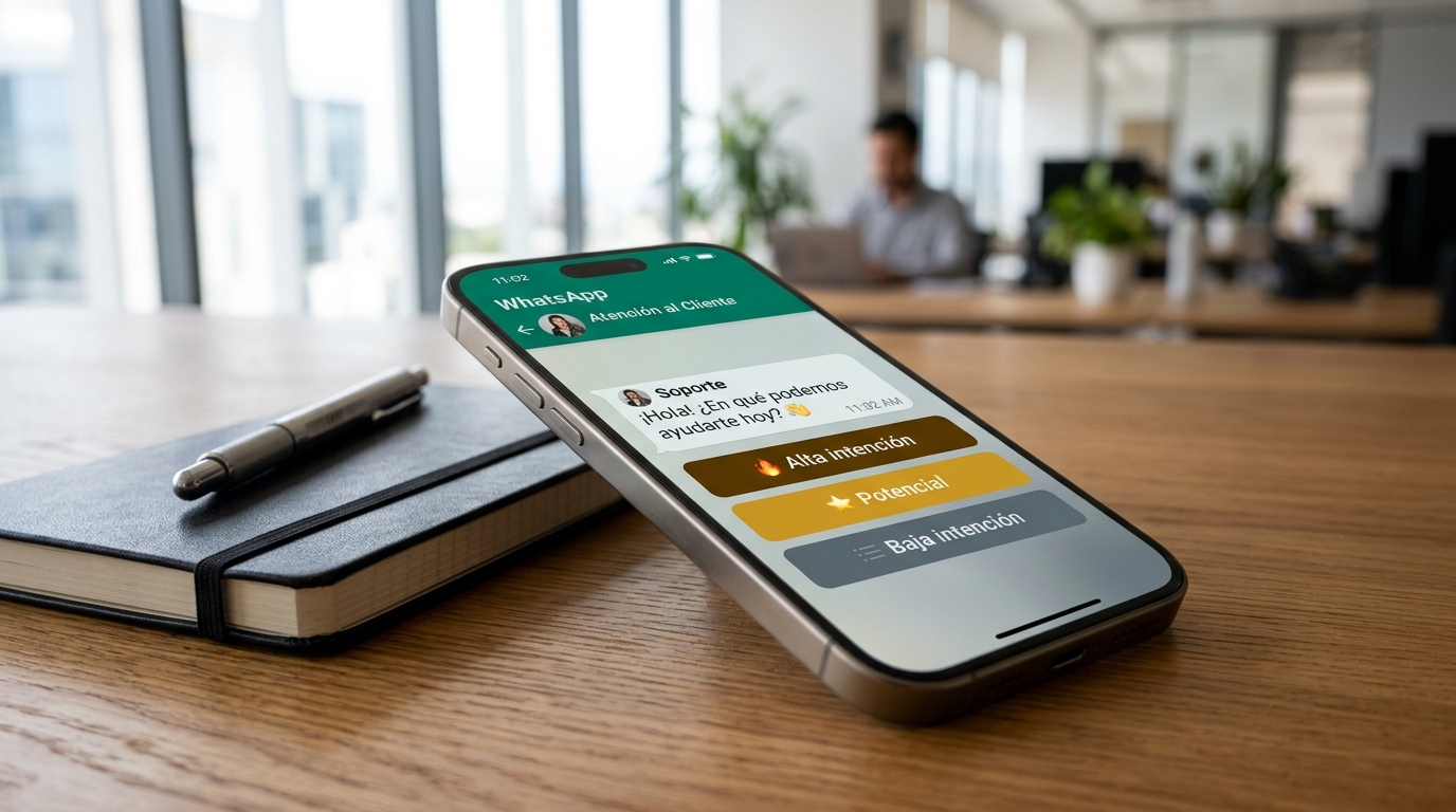 Calificación de prospectos en WhatsApp con rutas inteligentes de cotización y filtros de intención
